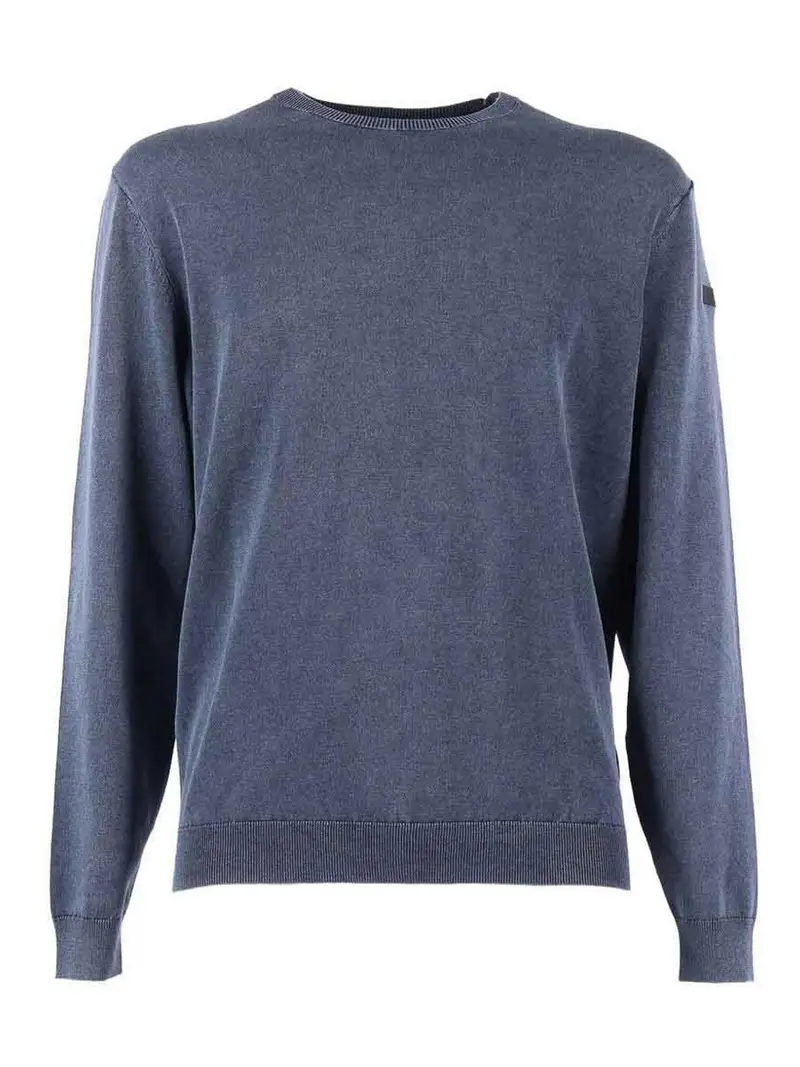 Maglione Girocollo Di Colore Blu
