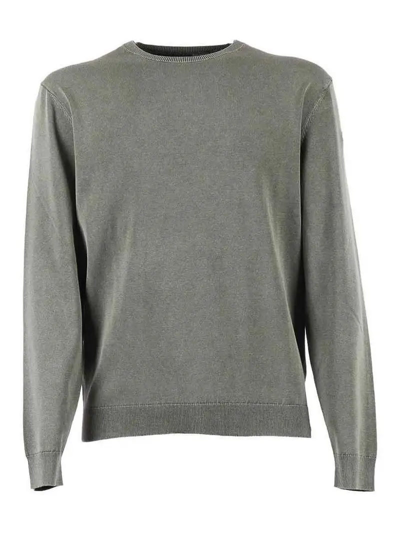 Maglione Girocollo Di Colore Grigio