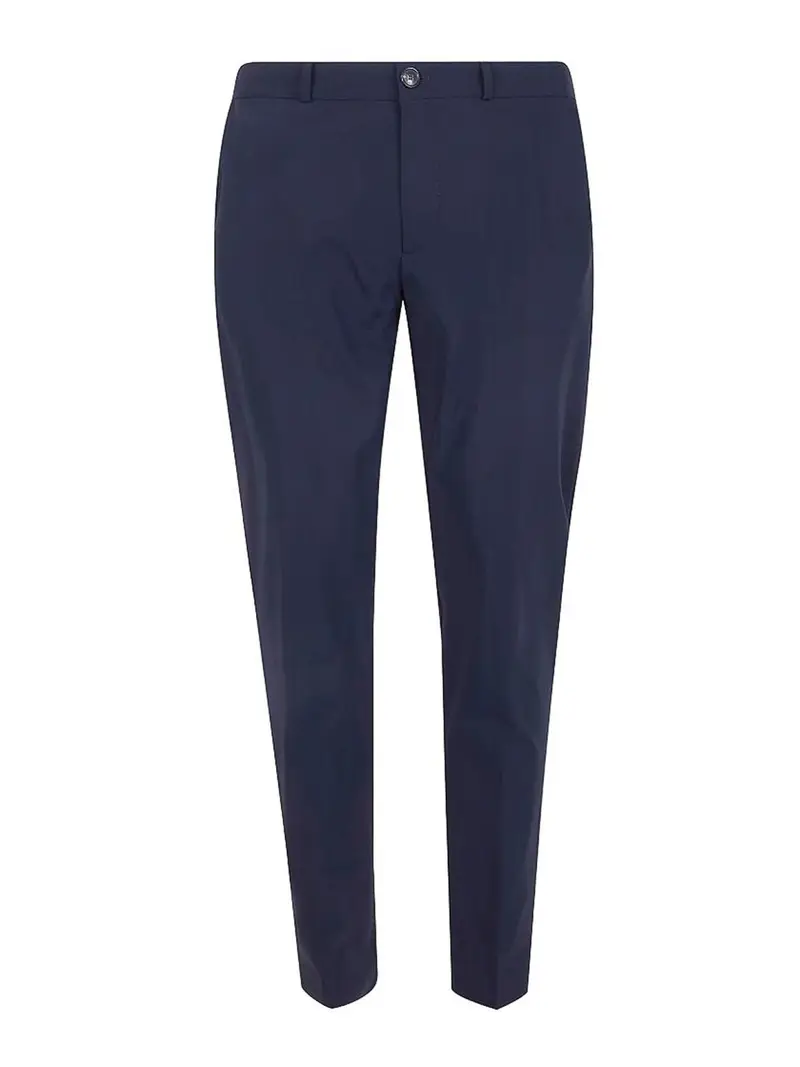 Pantaloni Blu Slim Fit Con Logo