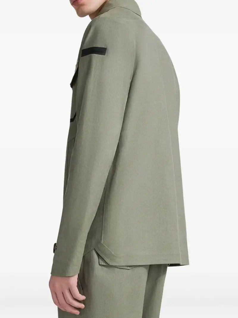 Terzilino Overshirt Jkt verde salvia lino miniatura 3