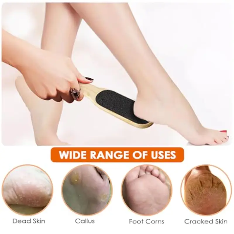Rseuphiee 2 Pezzi Raspa Piedi Professionale, Lima per Piedi Doppia Superficie Pedicure, Grossolana e fine Lima per Calli, Lima per Piedi e Talloni, per Pedicure, Cura dei Piedi, Rimuove Pelle Morta miniatura 2