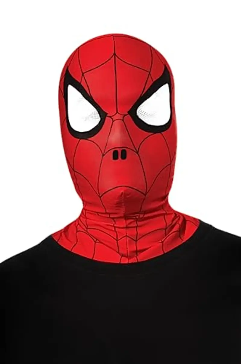 Rubie's - Marvel Ufficiale - SPIDER-MAN - Passamontagna per Bambini - Taglia unica - Passamontagna in tessuto con aperture per gli occhi e chiusura in velcro sul collo