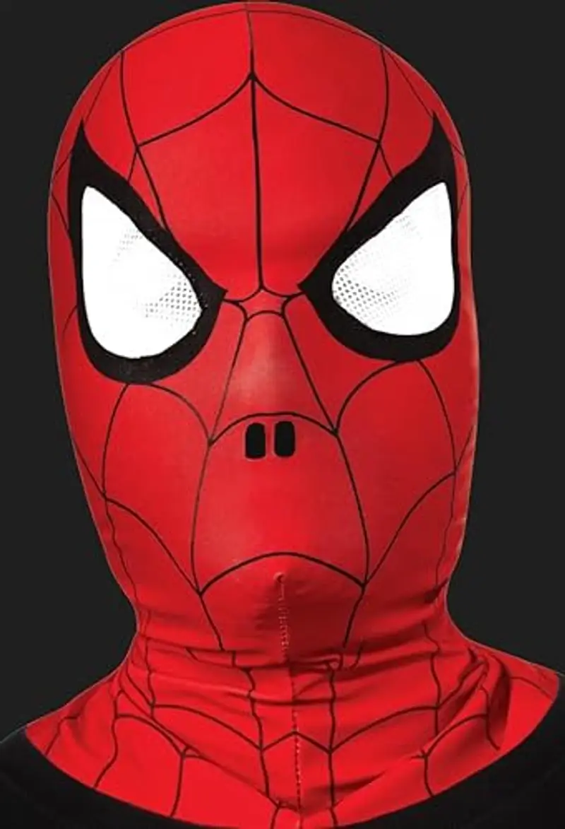 Rubie's - Marvel Ufficiale - SPIDER-MAN - Passamontagna per Bambini - Taglia unica - Passamontagna in tessuto con aperture per gli occhi e chiusura in velcro sul collo miniatura 3