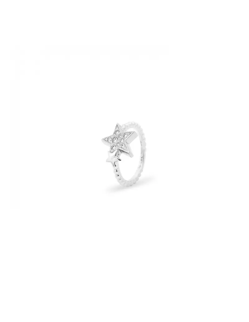 Anello pave oversized RUE DES MILLE in argento ANZ-018 M1 STE RH Stella Misura 13