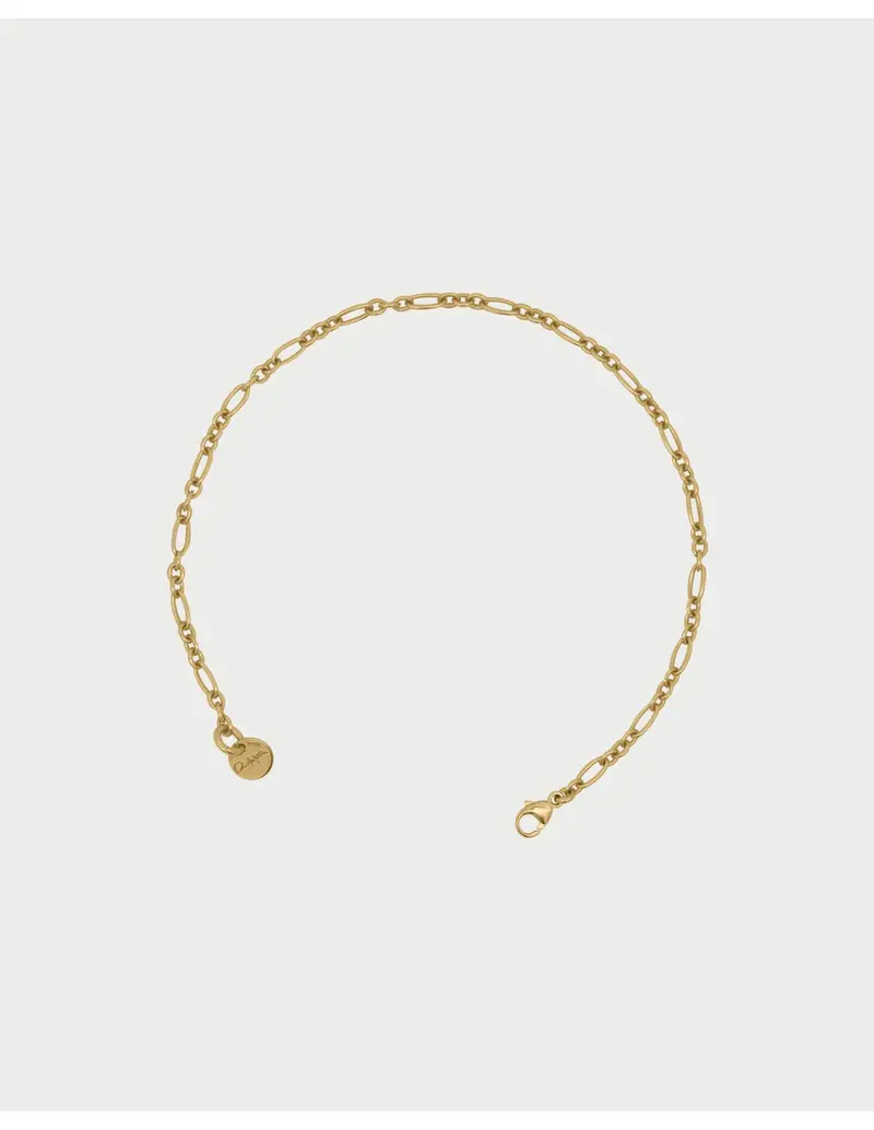 Bracciale 3+1 chain Base RUE DES MILLE Charmbar in argento 925 dorato CB-BR 04