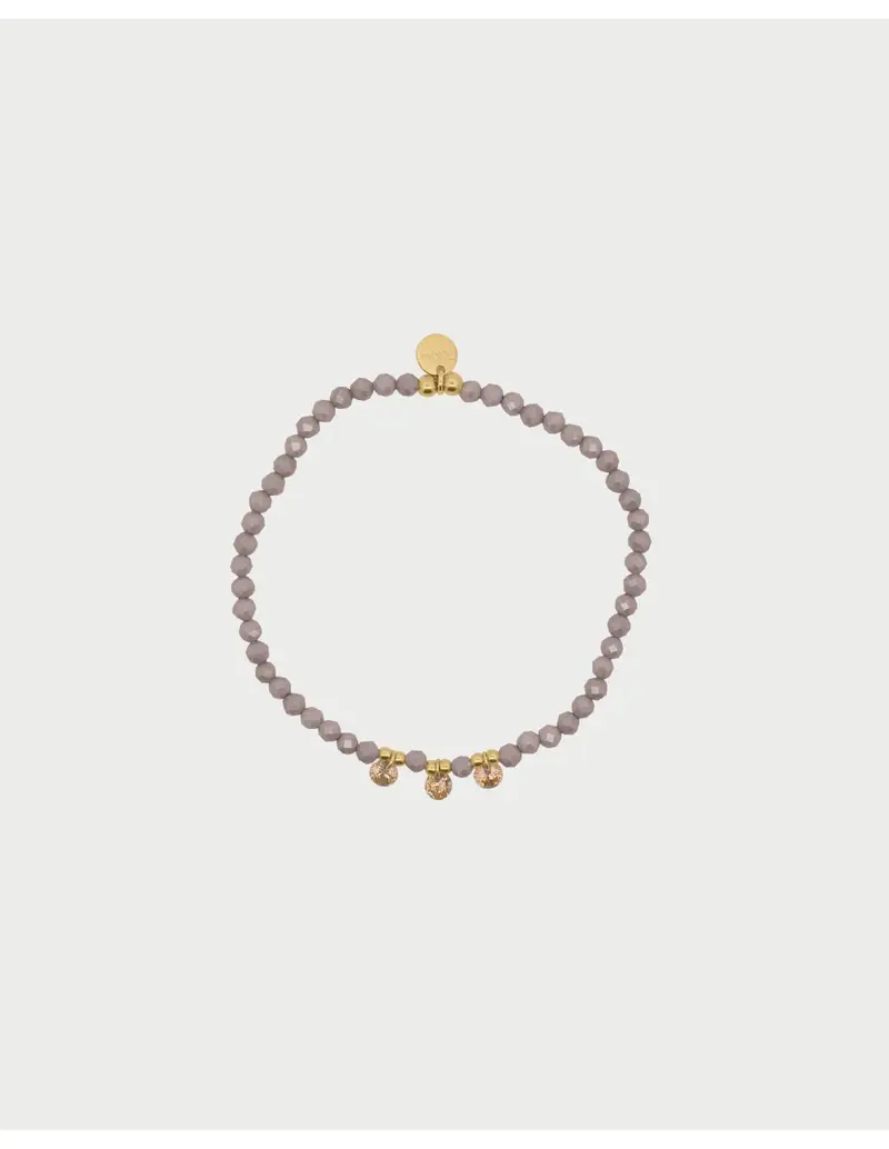 Bracciale elastico RUE DES MILLE Gipsy Chic zirconi Milky in argento 925 BR-031 M1 M AU