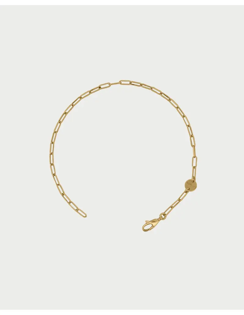 Bracciale link chain Base RUE DES MILLE Charmbar in argento 925 dorato CB-BR 03
