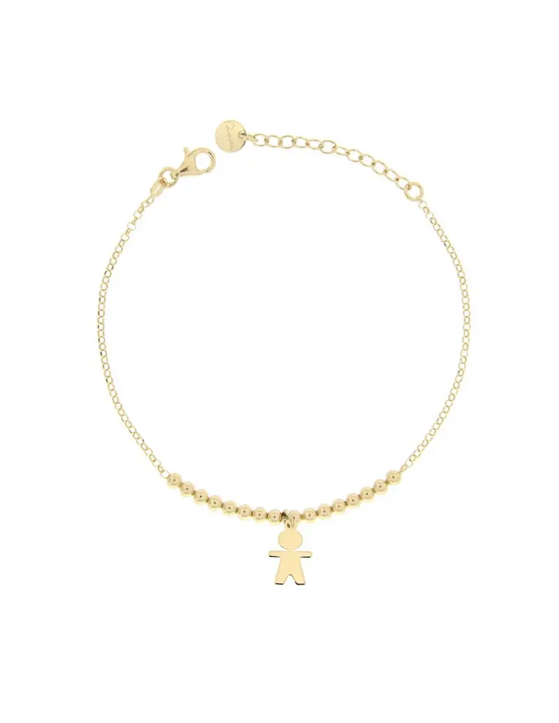 Bracciale RUE DES MILLE Micro 1 in argento 925 dorato con soggetto Bimbo BR-180GG PL BIMBO AU