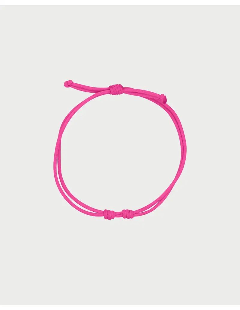 Bracciale Soft Cord Base RUE DES MILLE Charmbar in tessuto soft regolabile CB-BR TS1 C1 Fucsia