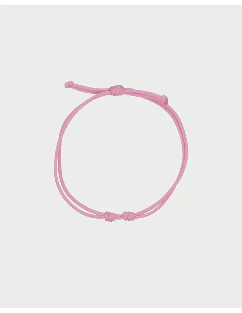 Bracciale Soft Cord Base RUE DES MILLE Charmbar in tessuto soft regolabile CB-BR TS1 C2 Rosa Pastello