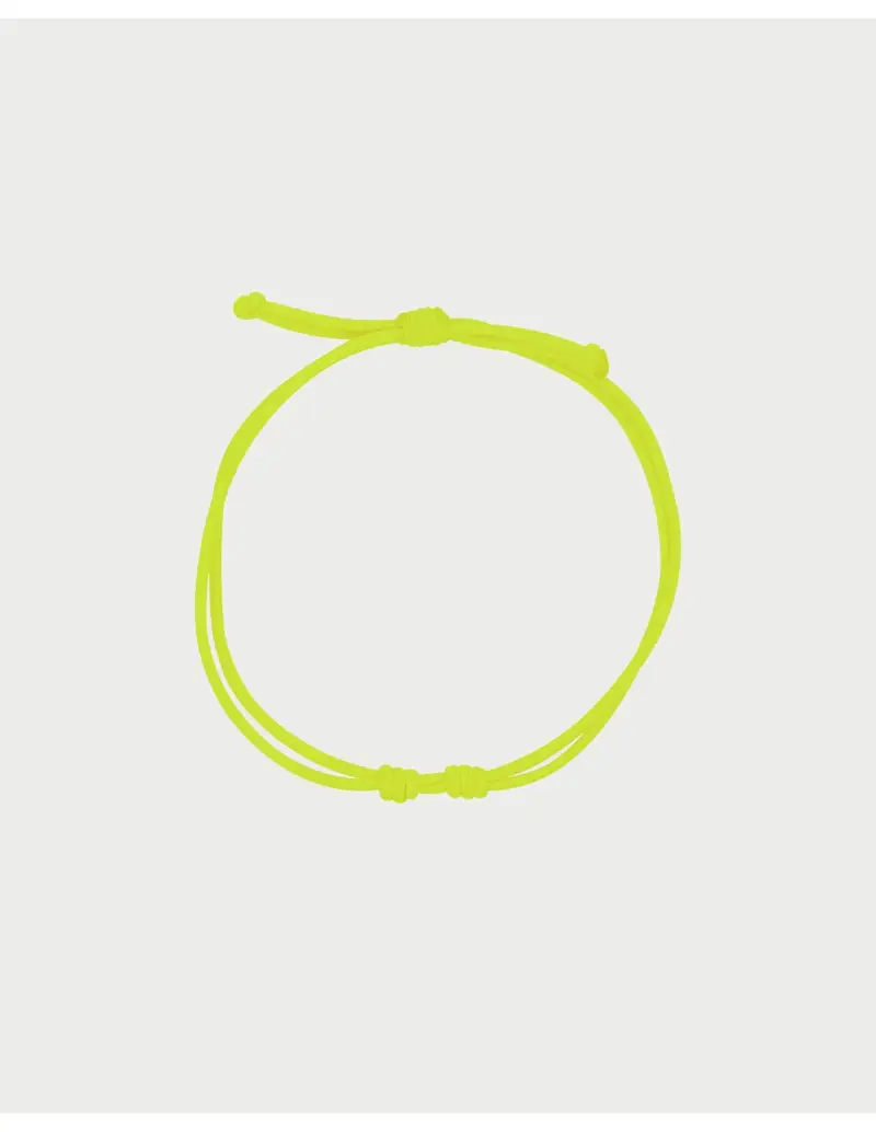 Bracciale Soft Cord Base RUE DES MILLE Charmbar in tessuto soft regolabile CB-BR TS1 C8 Giallo Fluo