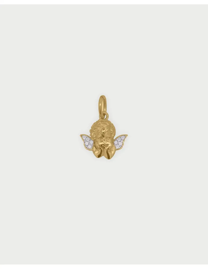 Charm Angel RUE DES MILLE Charmbar in argento 925 dorato e cristalli CB-CN 21