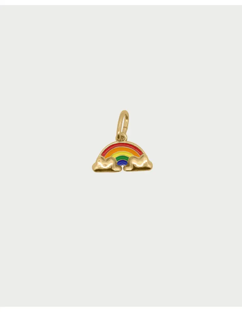 Charm Arcobaleno RUE DES MILLE Charmbar in argento 925 dorato e smalti colorati CB-CN 48