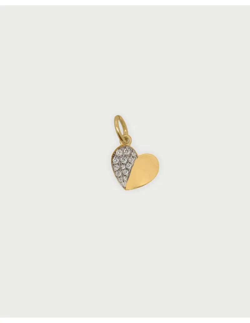Charm Cuore RUE DES MILLE Charmbar in argento 925 dorato e cristalli CB-CN 01