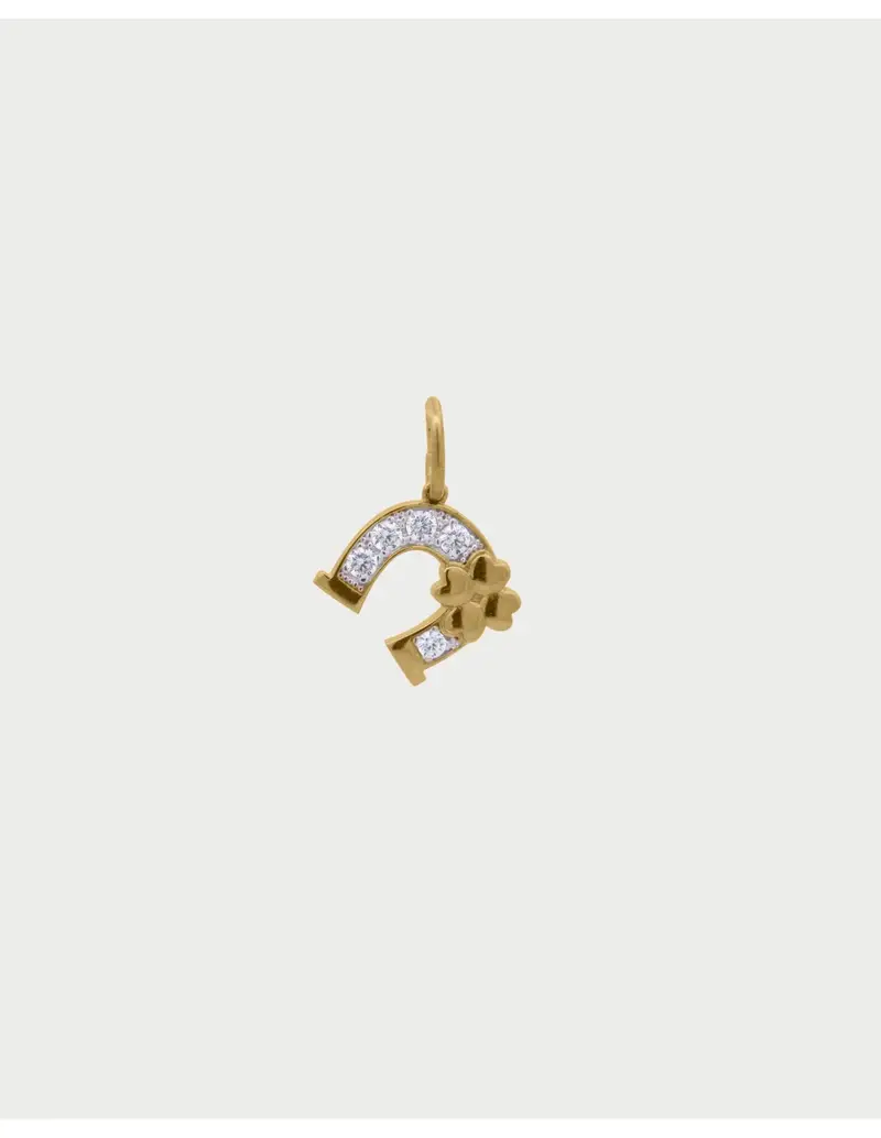 Charm Ferro di Cavallo RUE DES MILLE Charmbar in argento 925 dorato CB-CN 61