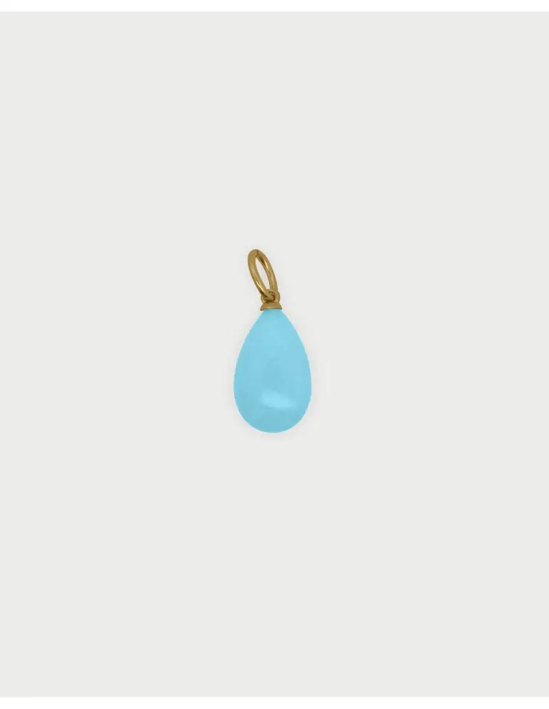 Charm Goccia di Giada Sky RUE DES MILLE Charmbar in argento 925 dorato CB-CN 68