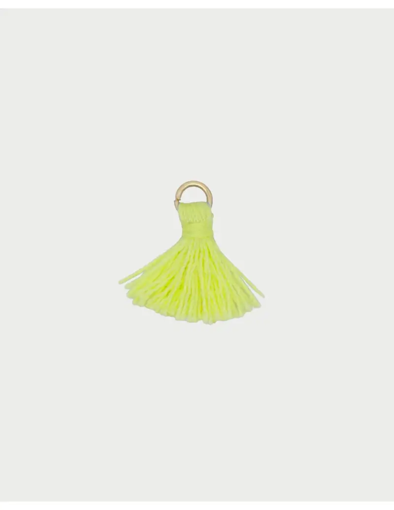 Charm Nappa Giallo Fluo RUE DES MILLE Charmbar in argento 925 dorato CB-CN 52