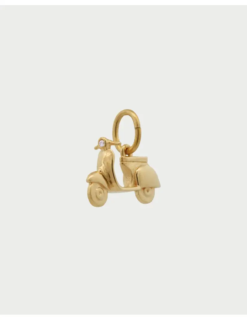 Charm Vespa RUE DES MILLE Charmbar in argento 925 dorato e cristalli CB-CN 43
