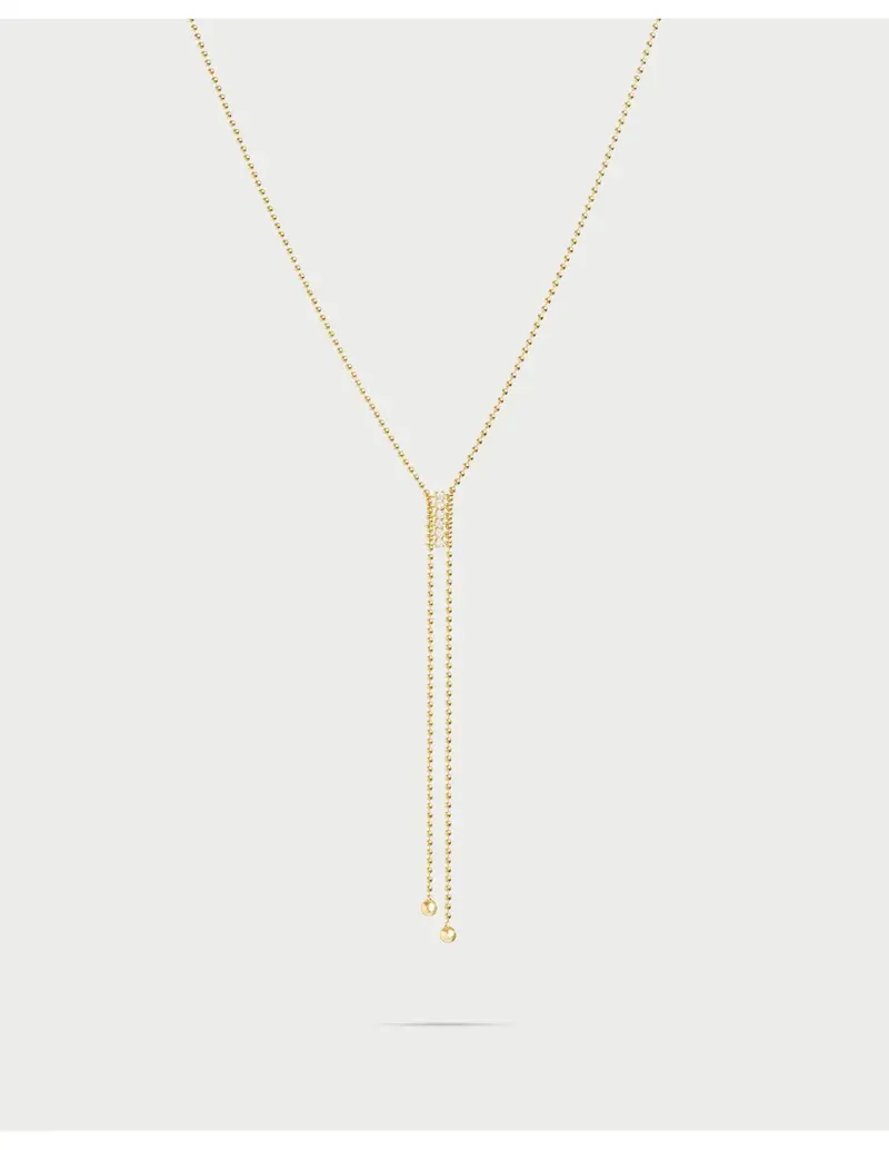 Collana double Tie RUE DES MILLE Athena in argento 925 dorato CLZ-028 M1 AU