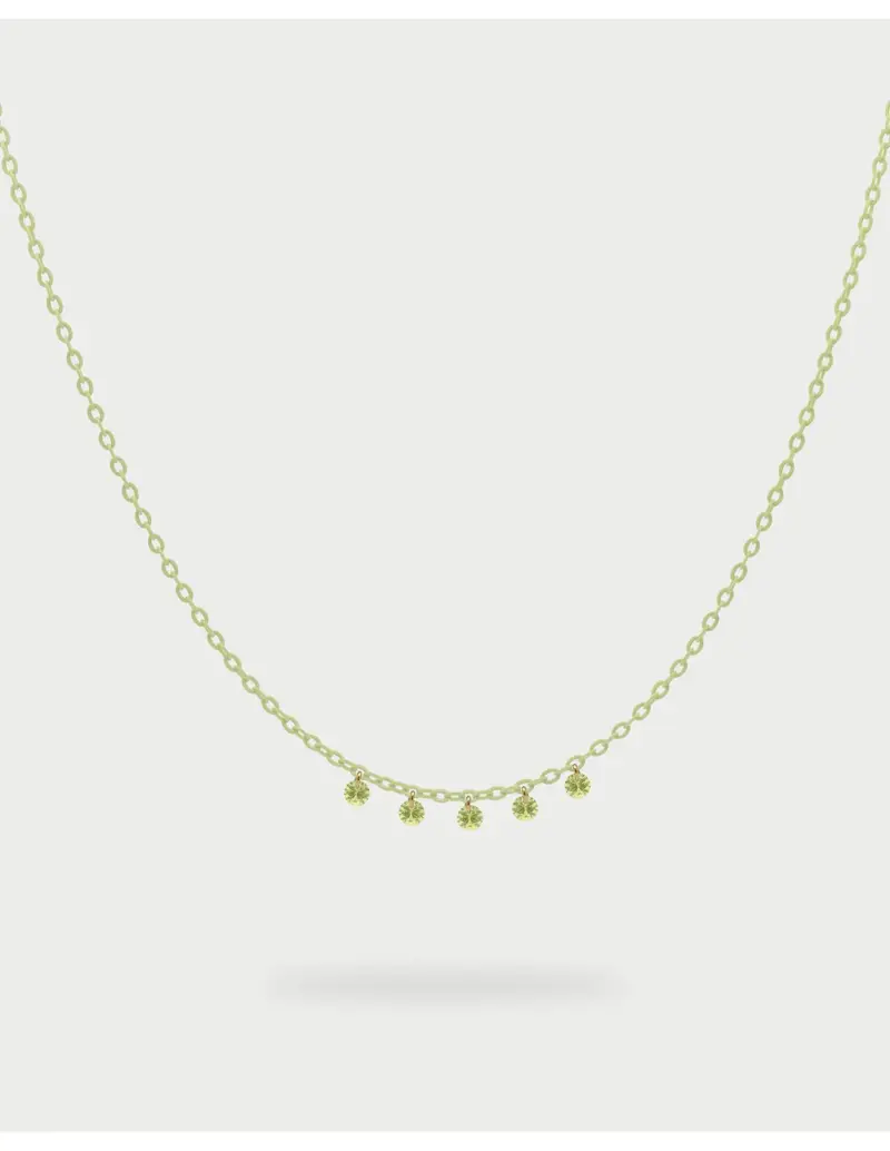 Collana girocollo catena verniciata RUE DES MILLE Gipsy Chic in argento 925 dorato e pendenti GR-031 M1 V AU