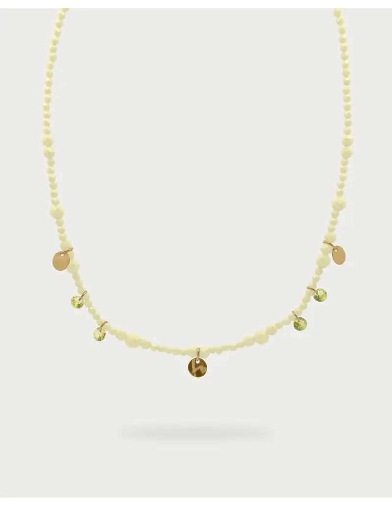 Collana girocollo RUE DES MILLE Gipsy Chic in argento 925 dorato pepite lime e pendenti GR-031 M5 V AU