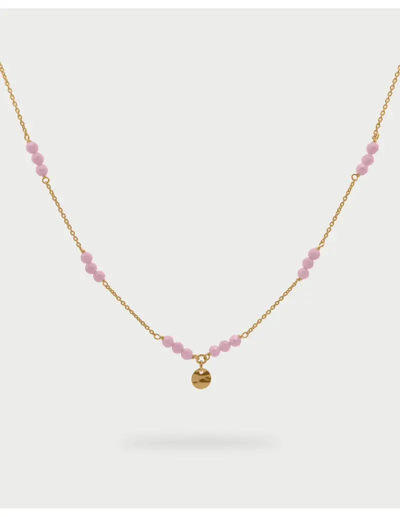 Collana girocollo RUE DES MILLE Gipsy Chic in argento 925 dorato pepite rosa GR-031 M4 R AU
