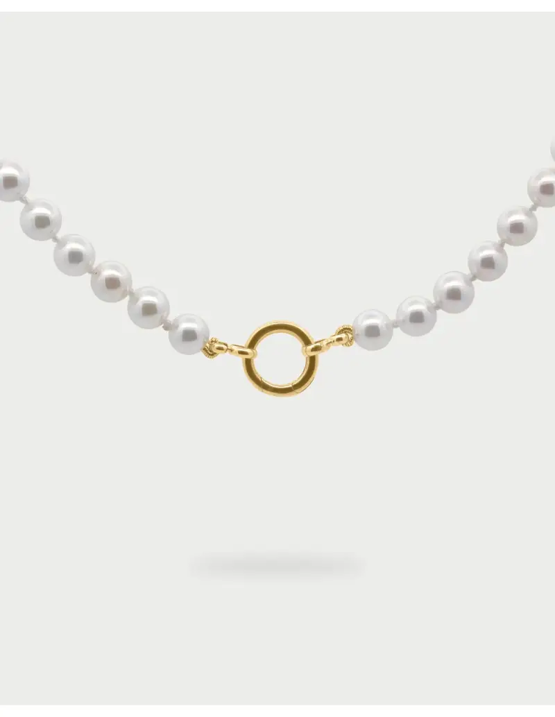 Girocollo Perle Base chiusura cerchio RUE DES MILLE Charmbar in argento dorato CB-GR 12