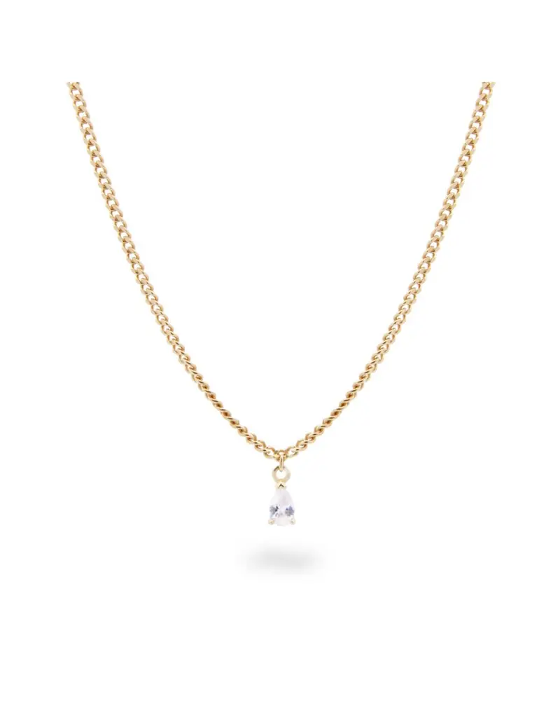 Girocollo RUE DES MILLE Cleo mini groumette drop in argento 925 dorato GRZ-026 M3 AU