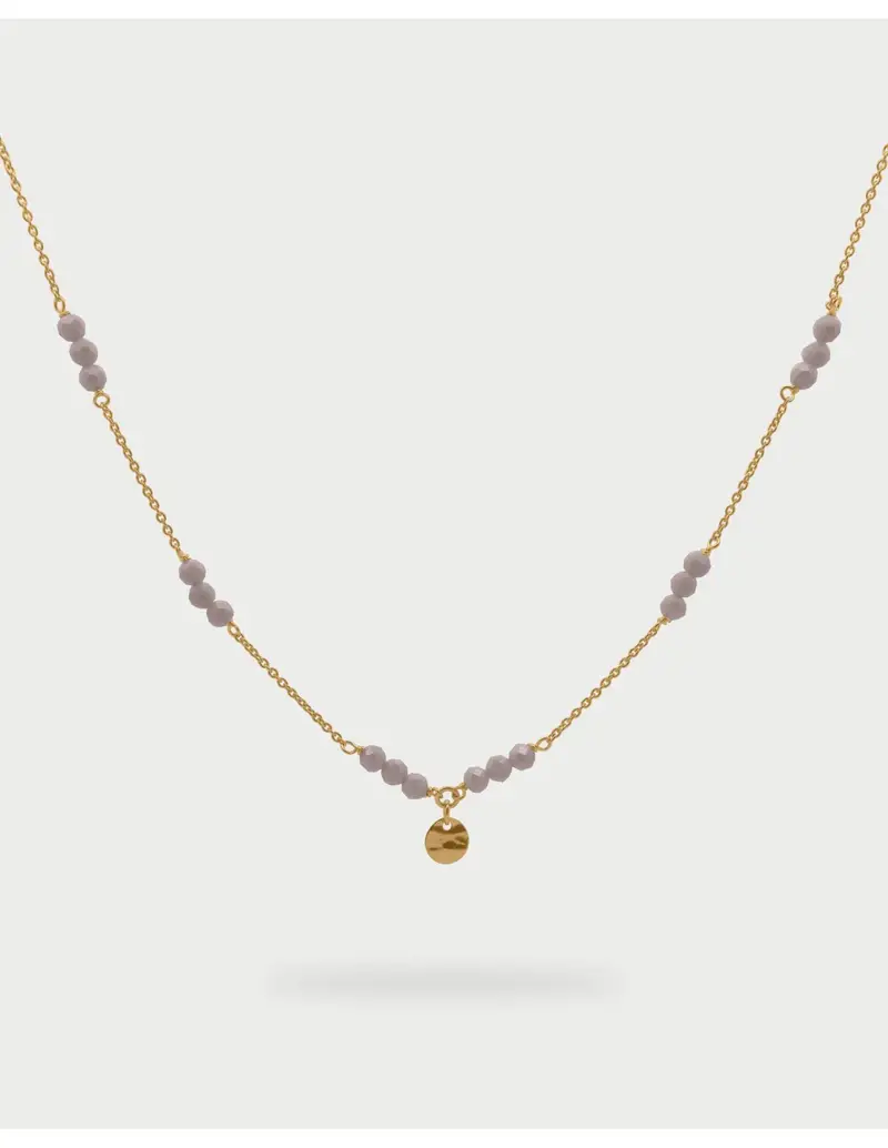 Girocollo RUE DES MILLE Gipsy Chic catena con pepite Milky e Medaglia in argento 925 GR-031 M4 M AU