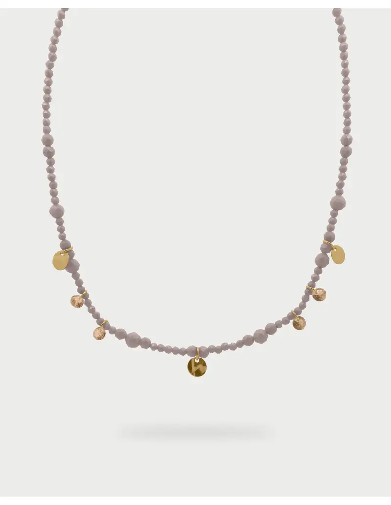 Girocollo RUE DES MILLE Gipsy Chic Zirconi Milky e medaglie pendenti in argento 925 GR-031 M5 M AU