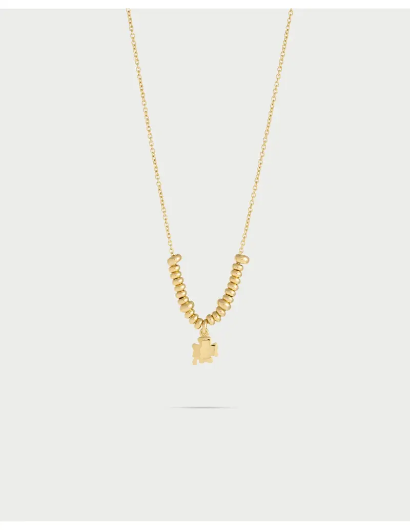 Girocollo RUE DES MILLE I Sogni Son Desideri in argento 925 dorato Quadrifoglio GR-002 1SOG QUAD AU