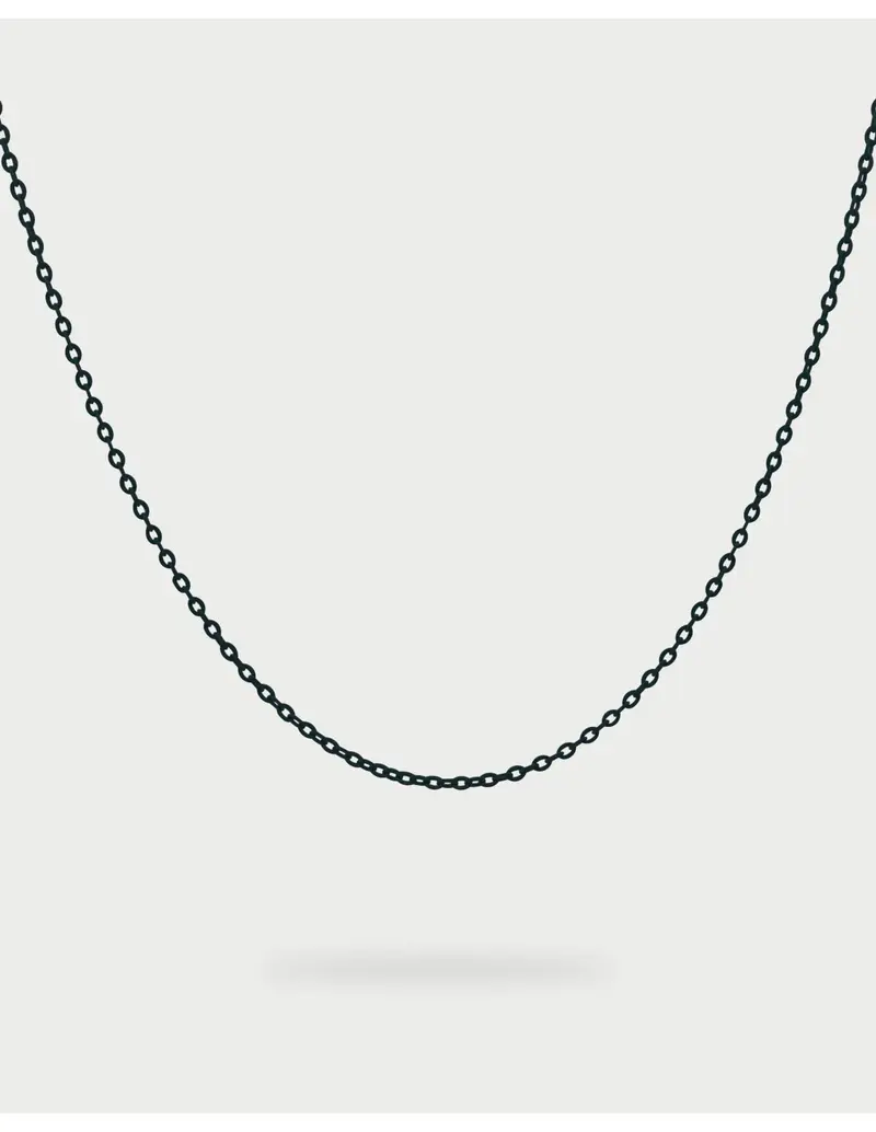 Girocollo smaltato chain base RUE DES MILLE Charmbar in argento 925 CB-GR 10 Nero