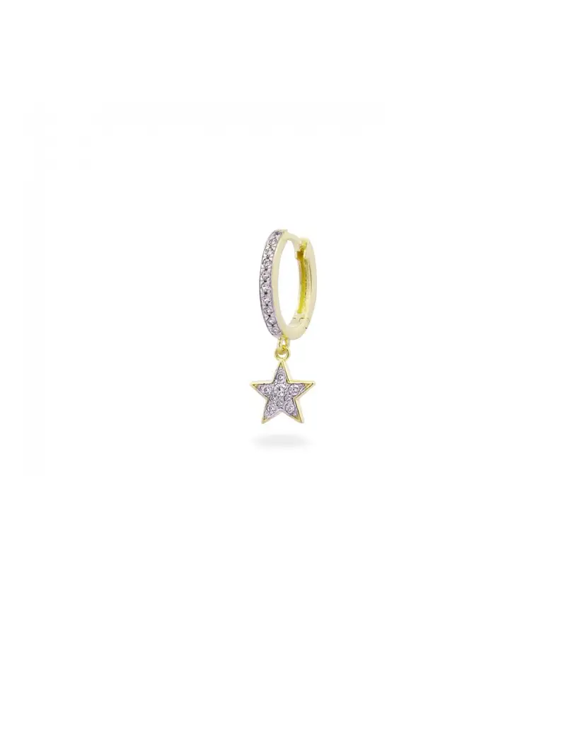 Mono Orecchino hoop RUE DES MILLE Stardust Ten in argento ORZ-018 M3 STE AU Stella