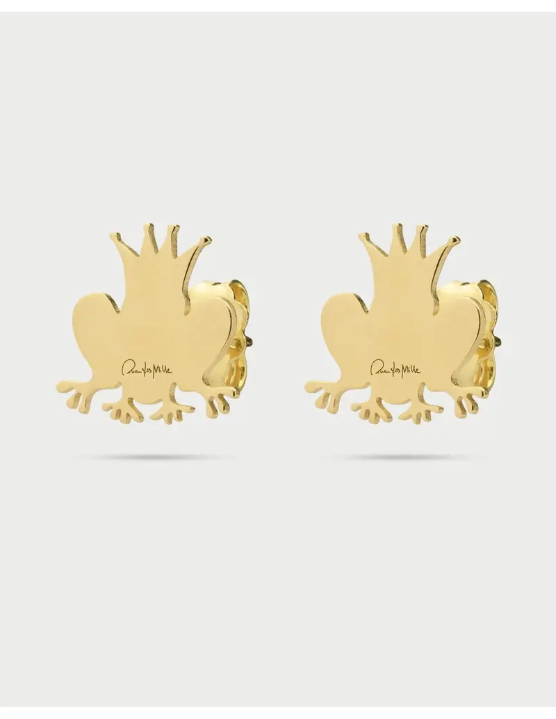 Orecchini RUE DES MILLE I Sogni Son Desideri in argento 925 dorato Ranocchio OR-LOBO RAN AU