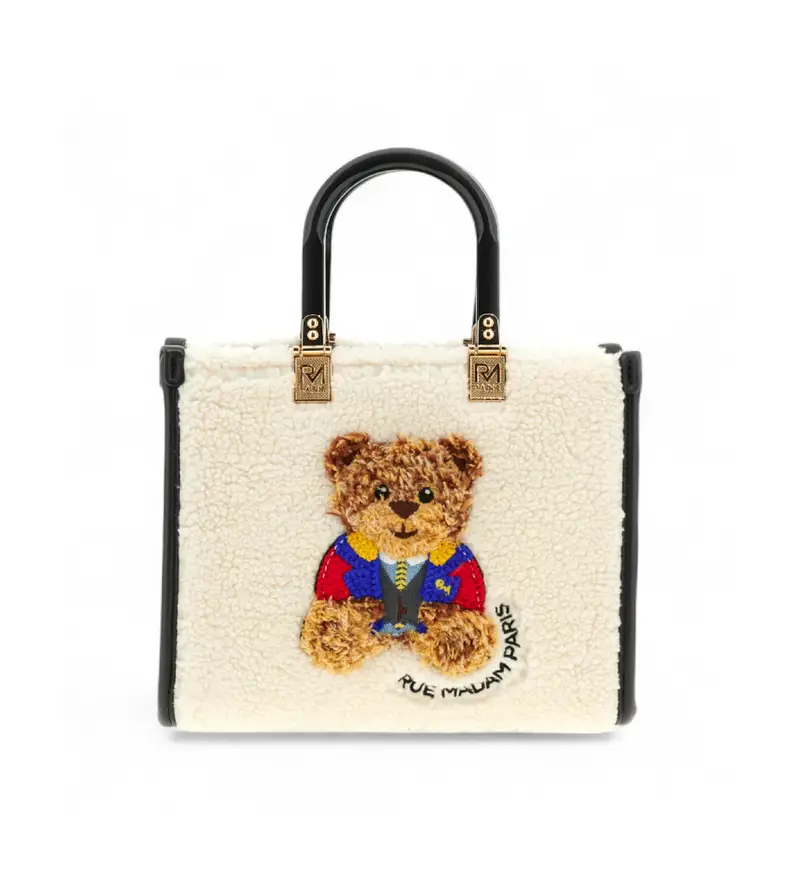 per donna. 1497 Borsa invernale Marvin Mini Tote bianca, nera (OSFA), Bianco, Casual, Poliuretano Pelle