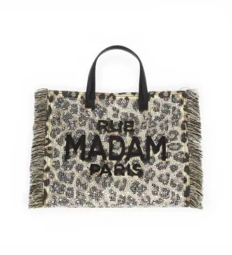 per donna 1528 Borsa tote Casablanca con stampa animalier (OSFA), Casual, Animal Print, Poliuretano Oro