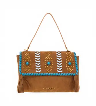 per donna 1535 Borsa marrone Les Jours XL Ethnic (OSFA), Casual, Poliuretano