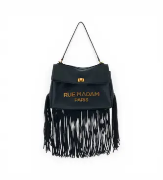 per donna 1540 Borsa Les Jours XL Fringes nera (OSFA), Nero, Casual, Poliuretano Oro