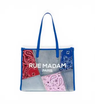 per donna 1551 Borsa per la spesa con stampa paisley multicolore (OSFA), Casual, Poliuretano