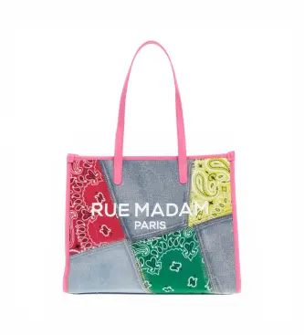 per donna 1551 Borsa per la spesa con stampa paisley multicolore (OSFA), Casual, Poliuretano