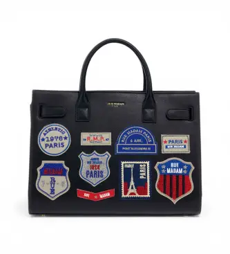 per donna 1568 Borsa tote nera St Germain (OSFA), Nero, Casual, Poliuretano Oro