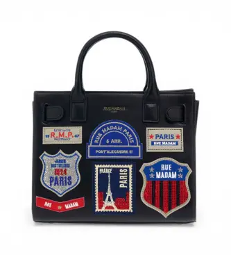 per donna 1569 Mini borsa St Germain, nera (OSFA), Nero, Casual, Poliuretano Oro