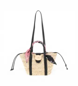 per donna 1570 Borsa nera Soleil Basket (OSFA), Nero, Casual, Poliuretano Dorato
