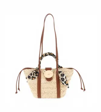 per donna 1570 Borsa Soleil Basket con stampa animalier (OSFA), Casual, Animal Print, Poliuretano