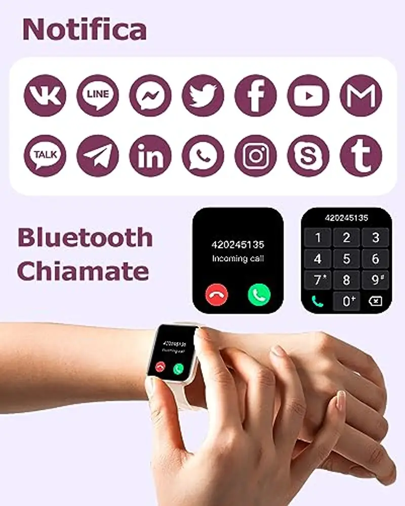 RUIMEN Smartwatch Donna Rosa 2155108 miniatura 3