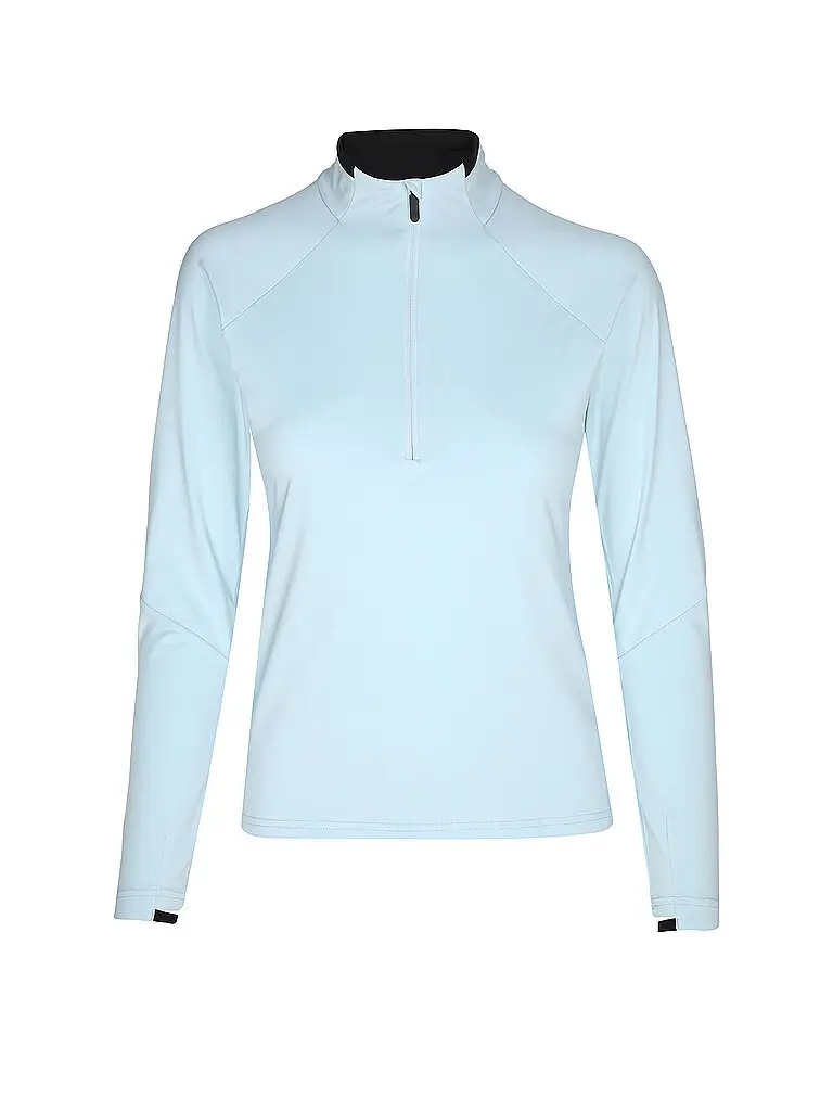 Maglia da running da donna Maalo con zip azzurro | 34