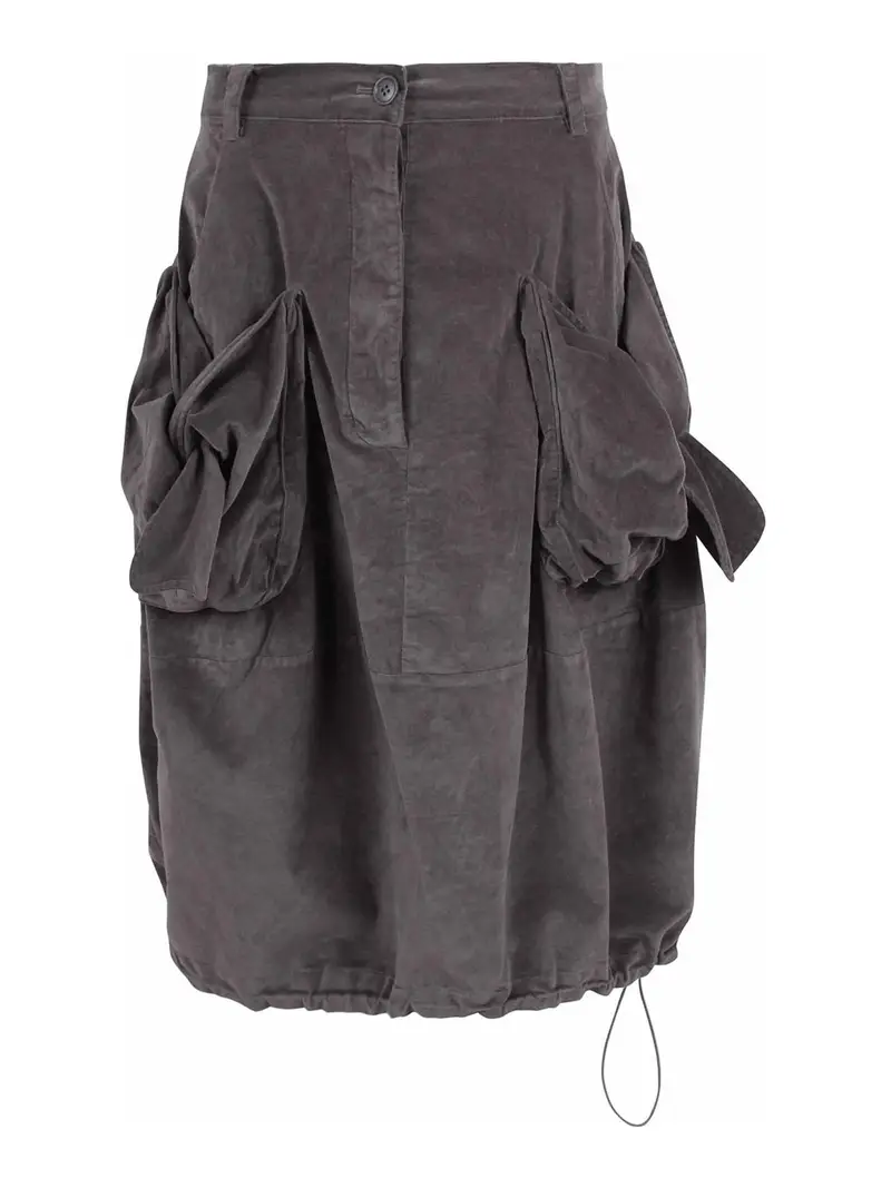 Gonna Con Coulisse A Palloncino Grigio