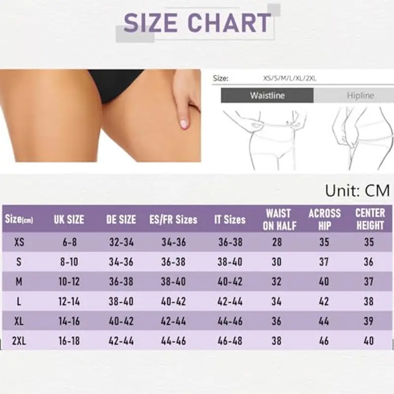 Runmeihe Costume da Bagno Mestruale per Ragazze e Adolescenti, Costumi da Bagno Bikini Neri a Vita Alta, Biancheria Intima Mestruale a Prova di Perdite (IT, Testo, XXL, Regular, Regular, Black) miniatura 2