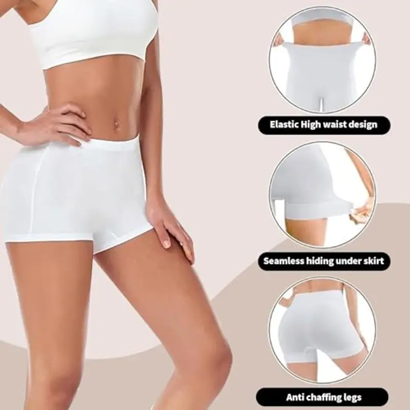 Runmeihe Pantaloncini Pallavolo Donna, Mini Shorts Elastici Anti Sfregamento, Pantaloncini Hot Pants per Yoga Palestra miniatura 3