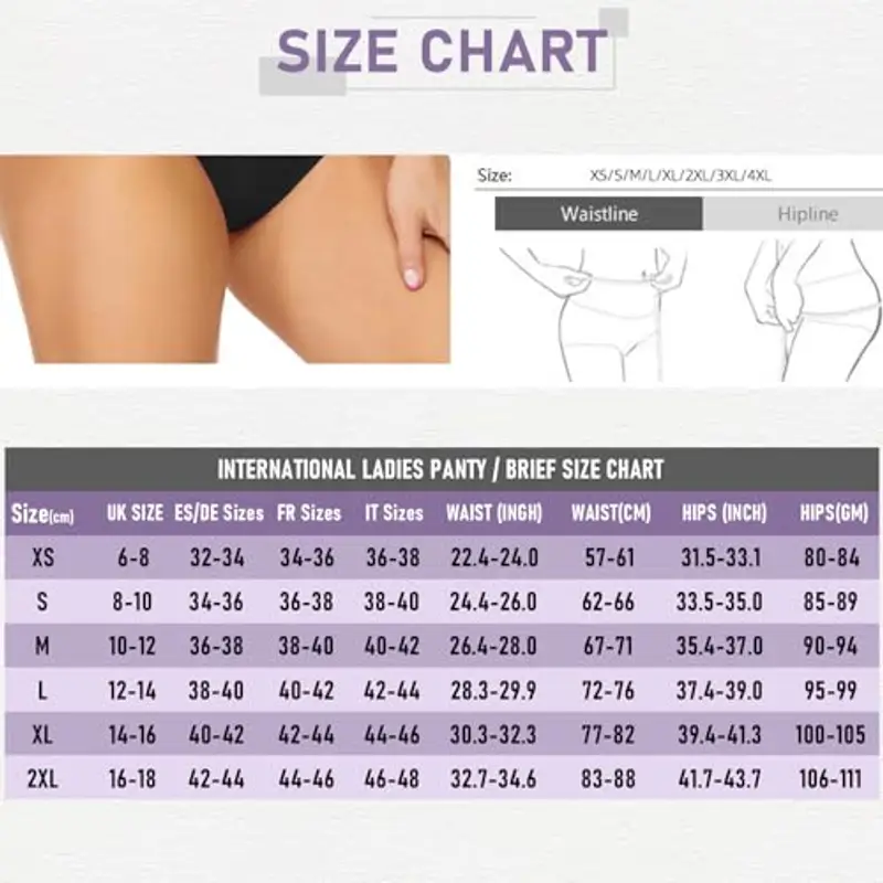 Runmeihe Pantaloni da Nuoto per Il Periodo, Costumi da Bagno per Bikini, Biancheria Intima Mestruale a Prova di Perdite, Pantaloni da Bagno a Vita Bassa (IT, Numero, 36, 38, Regular, Regular, Black) miniatura 2